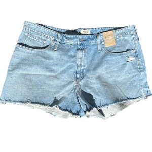 Madewell Relaxed Denim Women's Size 22W Distressed Mid Rise Jean Shorts NWT